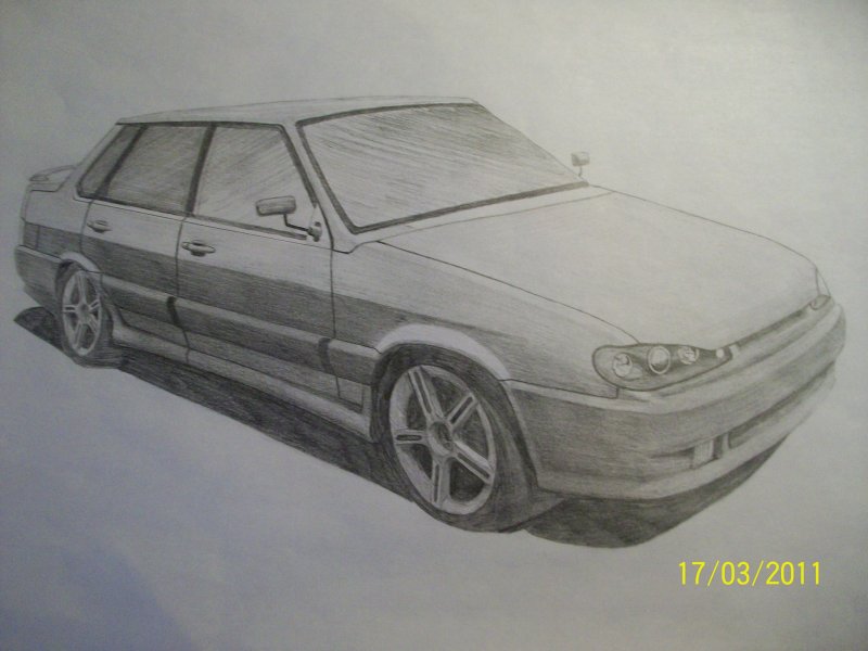 ВАЗ 2115 рисунок сбоку