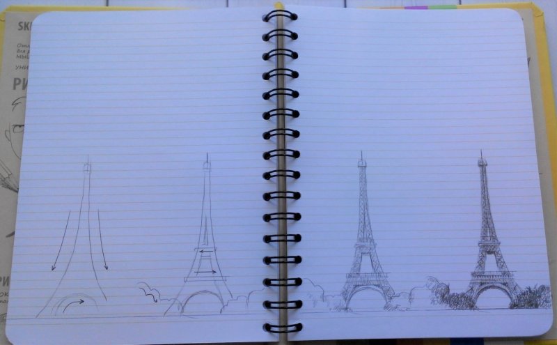 Рисунки в скетчбуке легкие