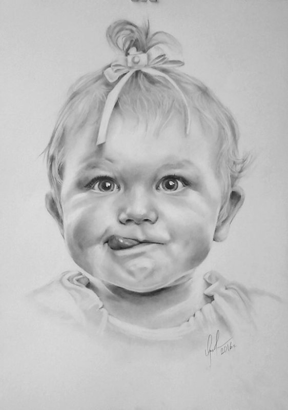 Малыш рисунок карандашом