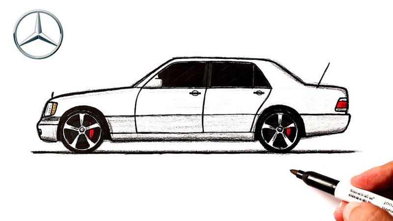 Машина раскраска Мерседес w124