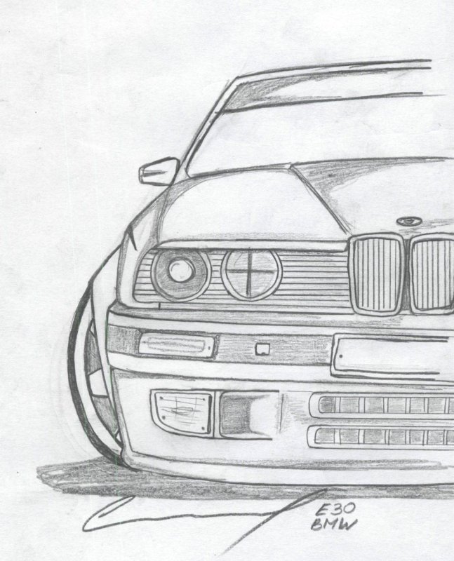 БМВ е34 рисунок