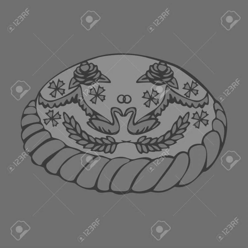 Каравай для рисование детям