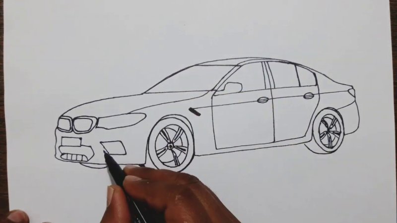 BMW m5 рисоваться