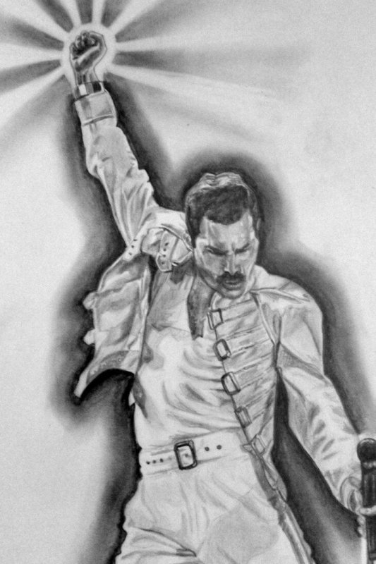 Рисуем Фредди Меркьюри