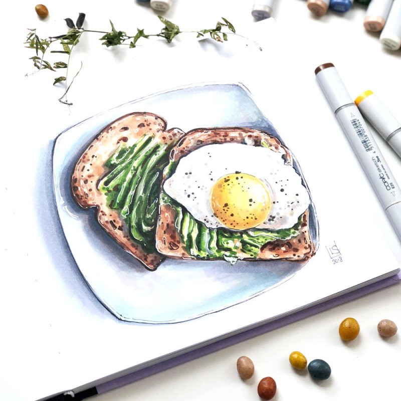 Идеи для рисования еда