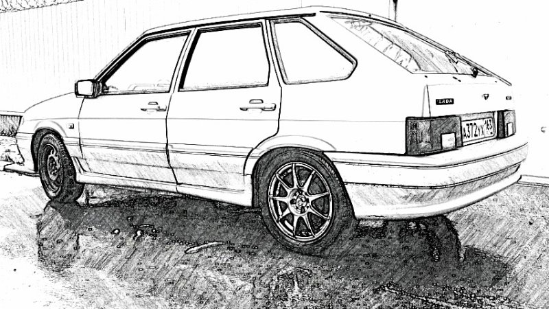 Раскраска авто ВАЗ 2114