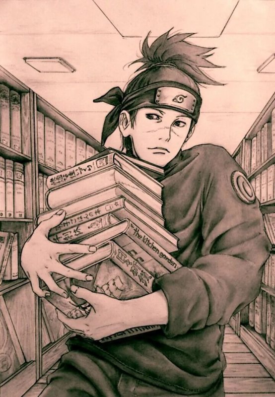 Ирука Умино и Наруто