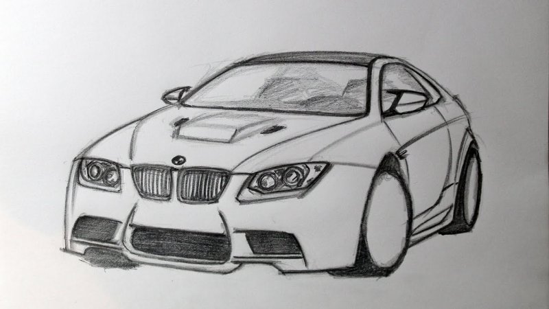BMW m5 рисоваться