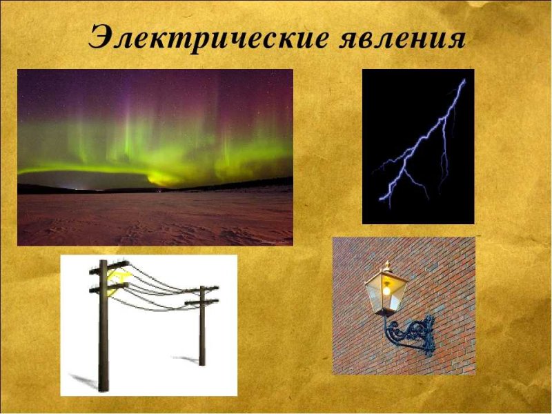 Физические явления природы электрические
