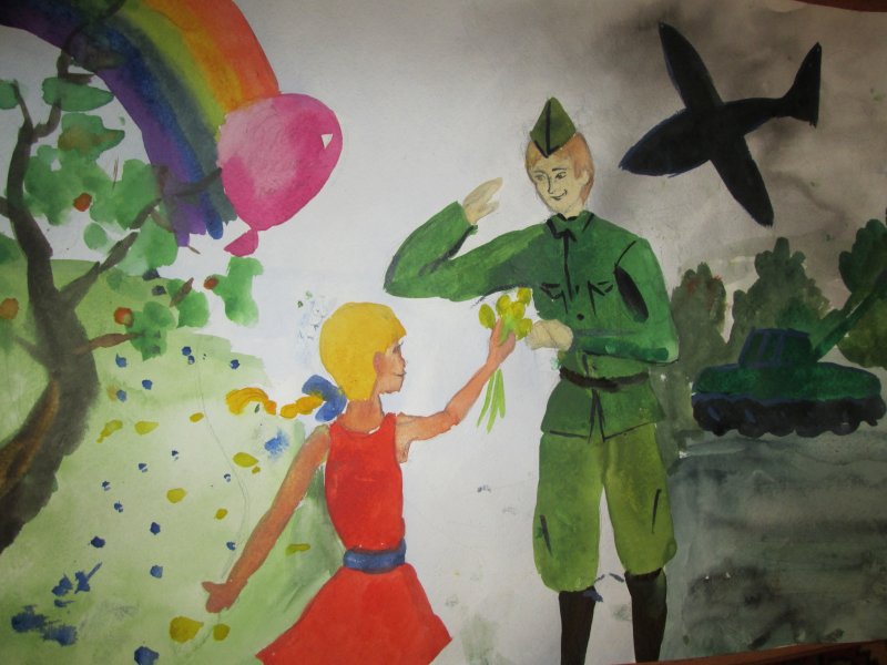 Солдат рисунок для детей