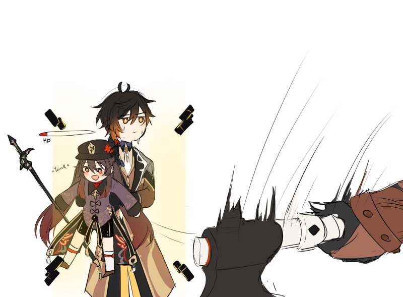 Геншин Импакт ху Тао арты