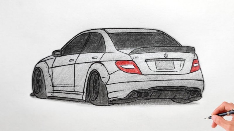 Mercedes-Benz c63 AMG рисованный