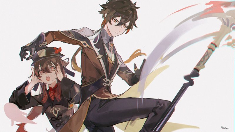 Чжун ли Геншин арт