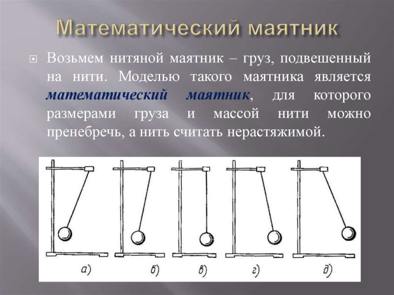 Математический маятник физика