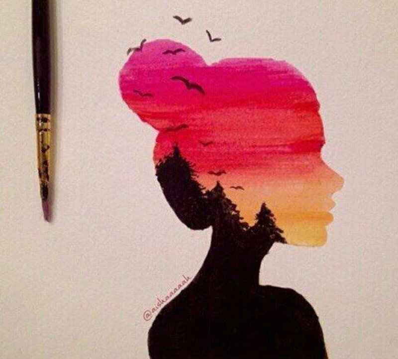 Рисунки красками