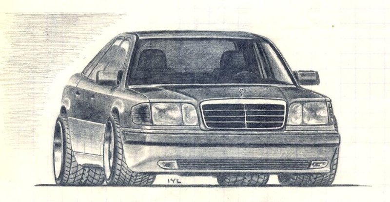 Мерс 124 с карандашом