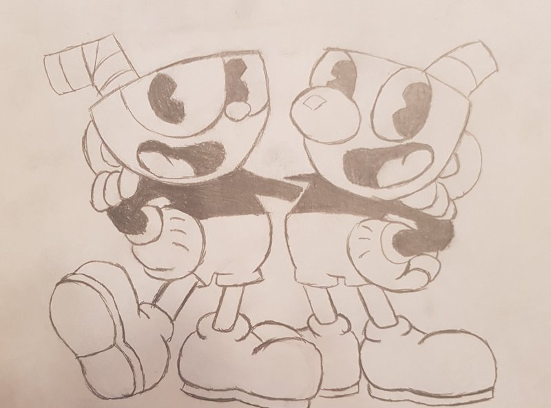Рисунки для срисовки Cuphead