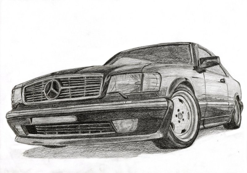 Мерседес w124 рисунок