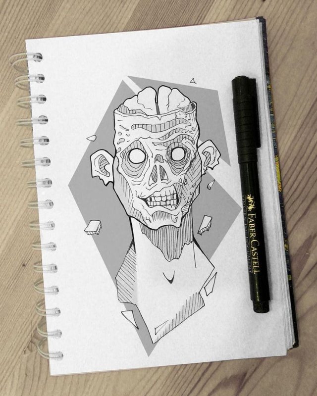 Страшные зарисовки для скетчбука