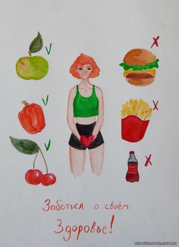 Рисунок по здоровому питанию