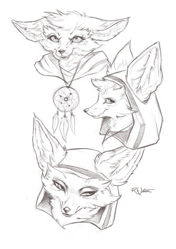 Vulpera female агккн нарисовать