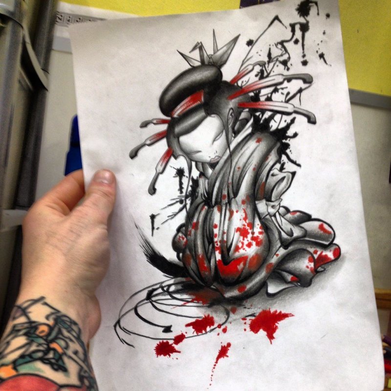 Татуировки эскизы цветные