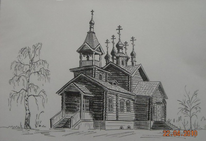Храм рисунок