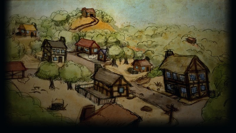 Деревня рисунок