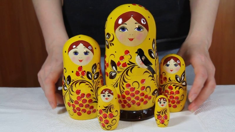 Хохломская роспись Матрешка