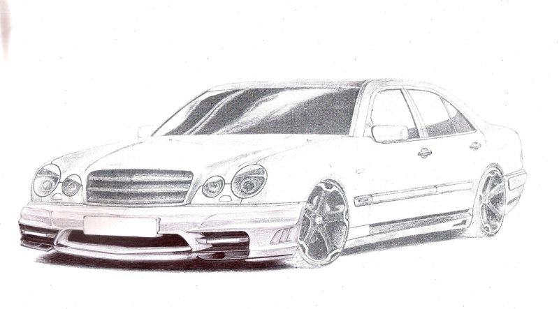 Mercedes Benz w210 vector
