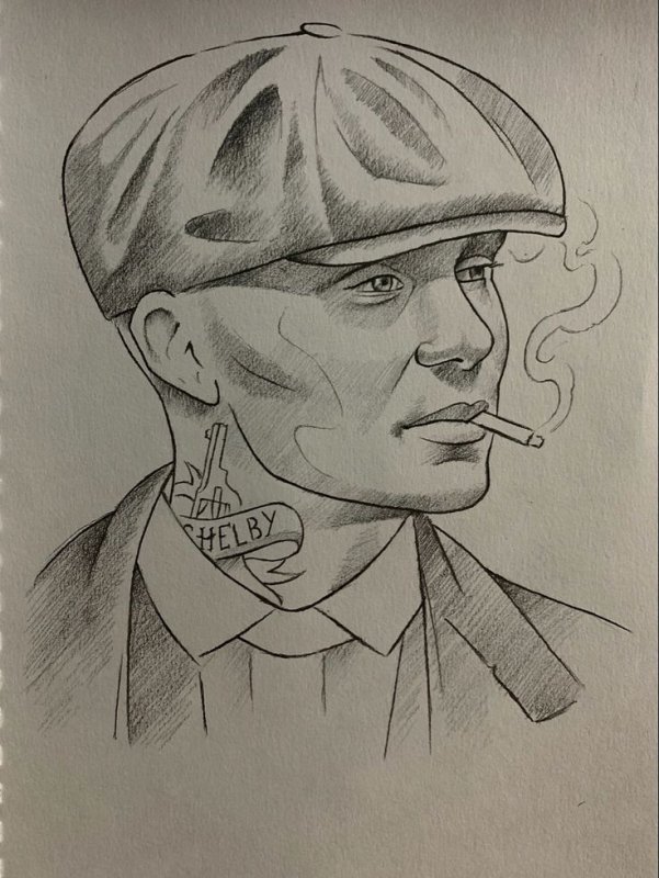 Томас Шелби рисунок
