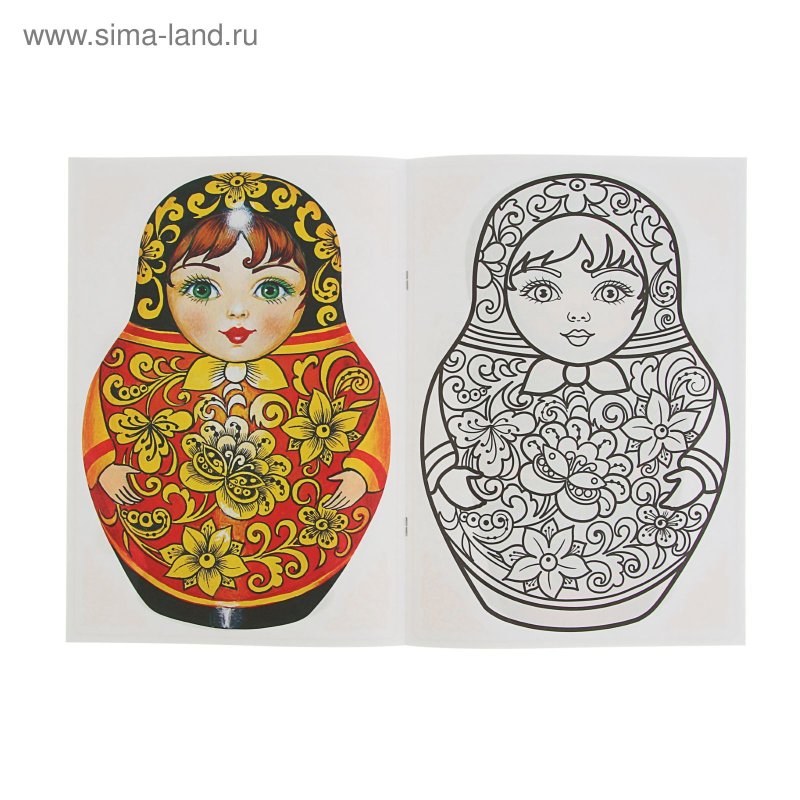 Матрешка Гжель Городецкая