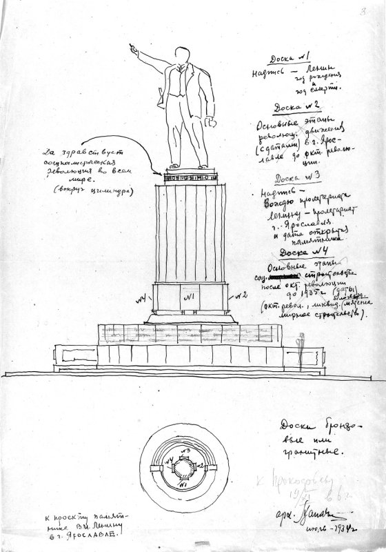 Памятник Ленина карандашом