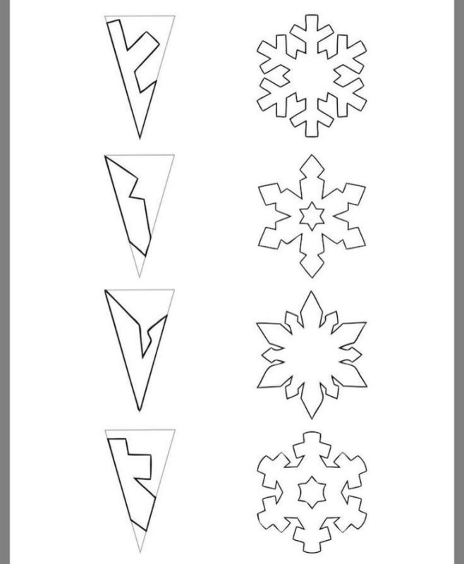 Как сделать снежинку из бумаги пошагово