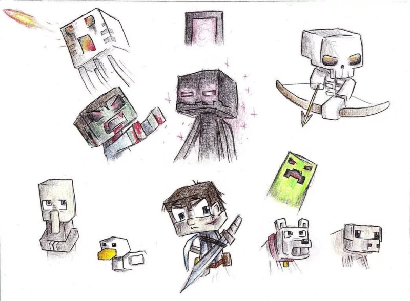 рисунки майнкрафт