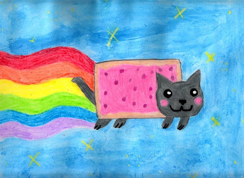 Радужная кошка
