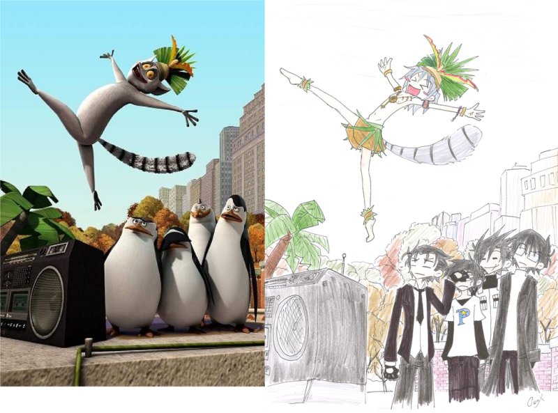 Король Джулиан и Шкипер шип