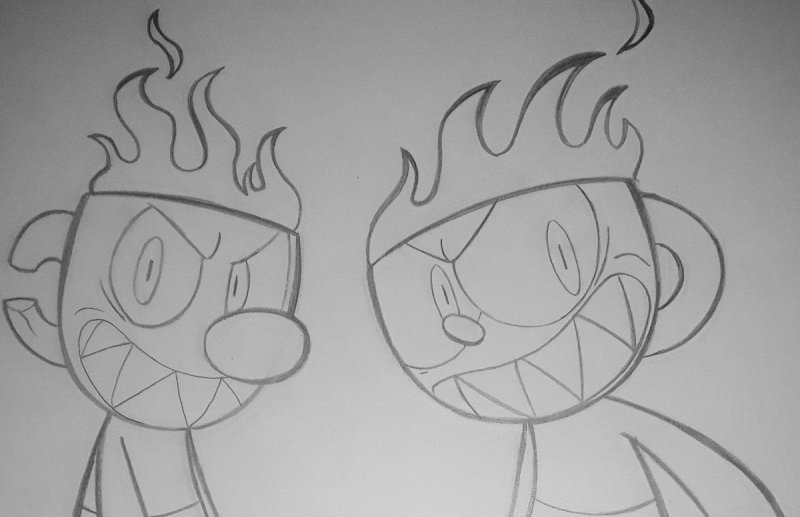 Cuphead для срисовки