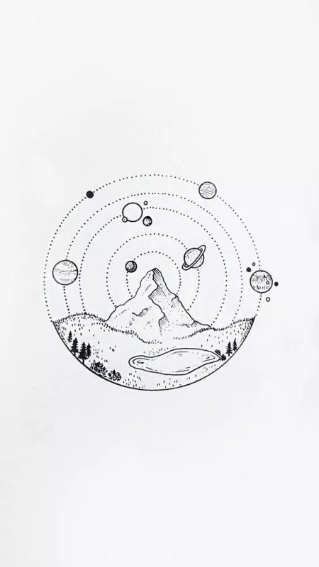 Космос эскиз