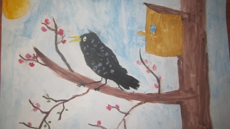 Нарисовать скворушку