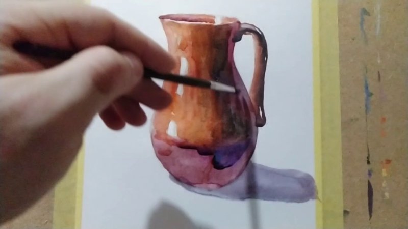 Кувшин красками