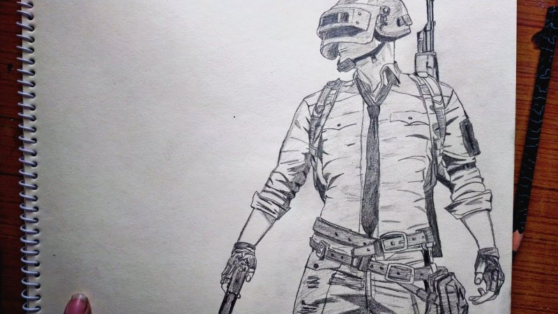 Рисунки для срисовки PUBG
