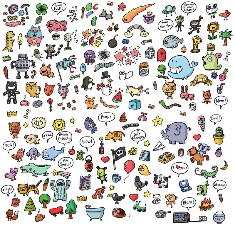 Много малинкий картинок