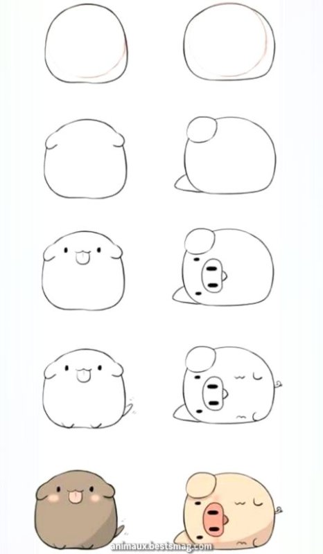 Карандашом для начинающих легкие няшные