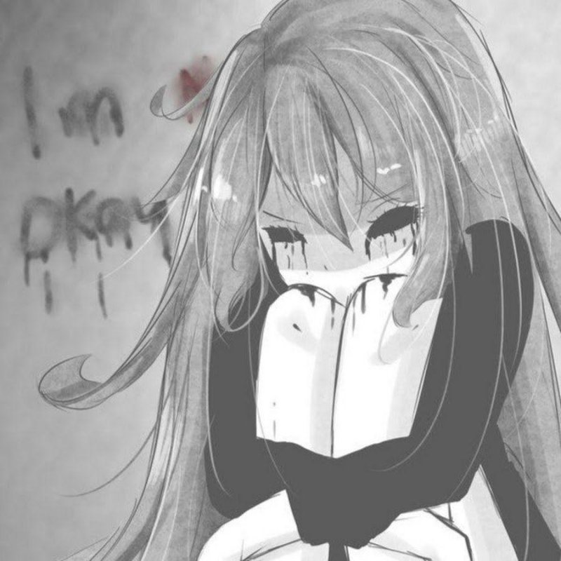 Аниме девушка плачет