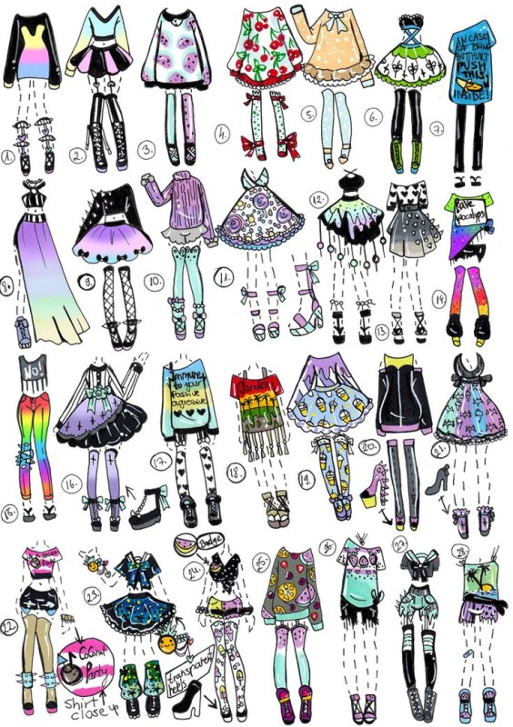 Красивая одежда для рисования