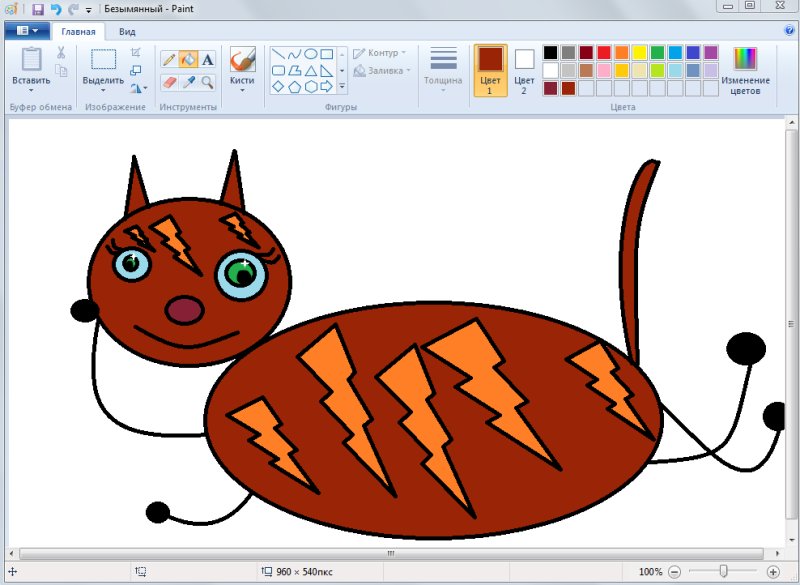 Простые рисунки в пейнт