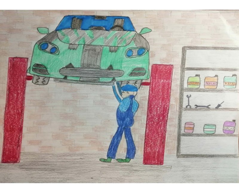 Мой папа герой рисунок