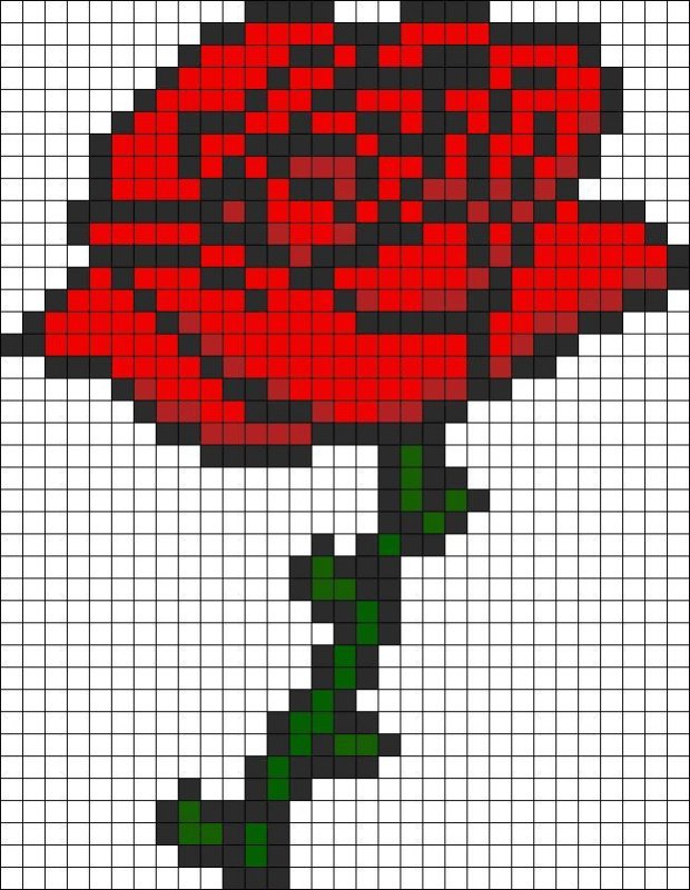 Рисование по клеточкам цветы