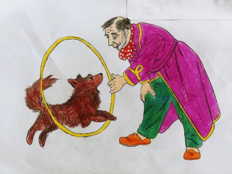 Каштанка раскраска к рассказу Чехова